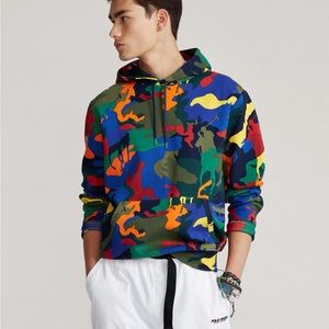 Polo Ralph Lauren Boys Hoodie Double Knit Tech Multi Camo